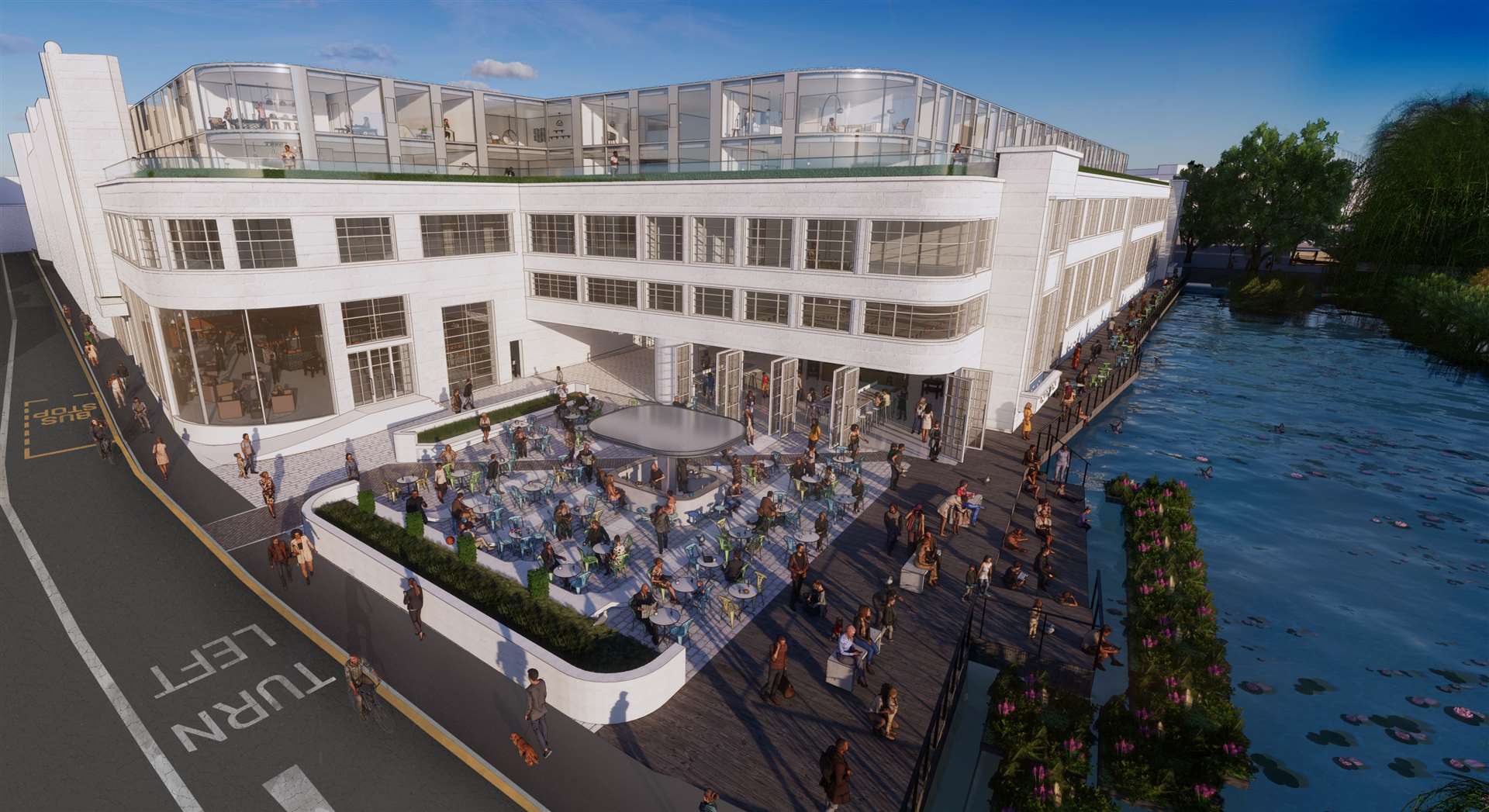 Artist impression of what Len House in Maidstone could look like after £30m renovations
