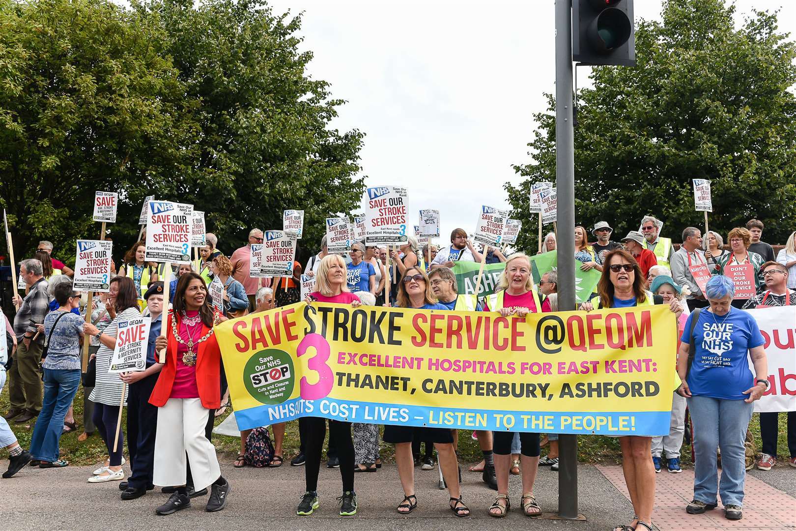 Protesters have campaigned hard to overturn the NHS plans to create three hyper acute stroke units (HASUs) in Kent with three area losing theirs