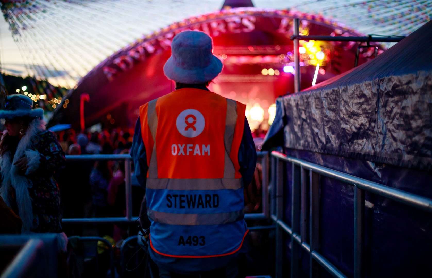 Some stewards may be given roles in accessibility areas close to the stage. Image: Oxfam.