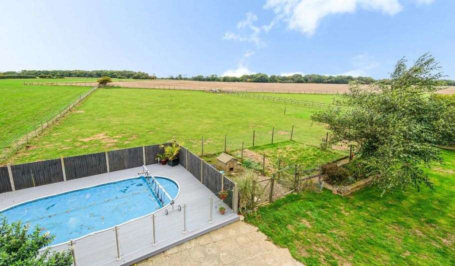 Take a dip in the outdoor heated swimming pool. Picture: Equus Country and Equestrian