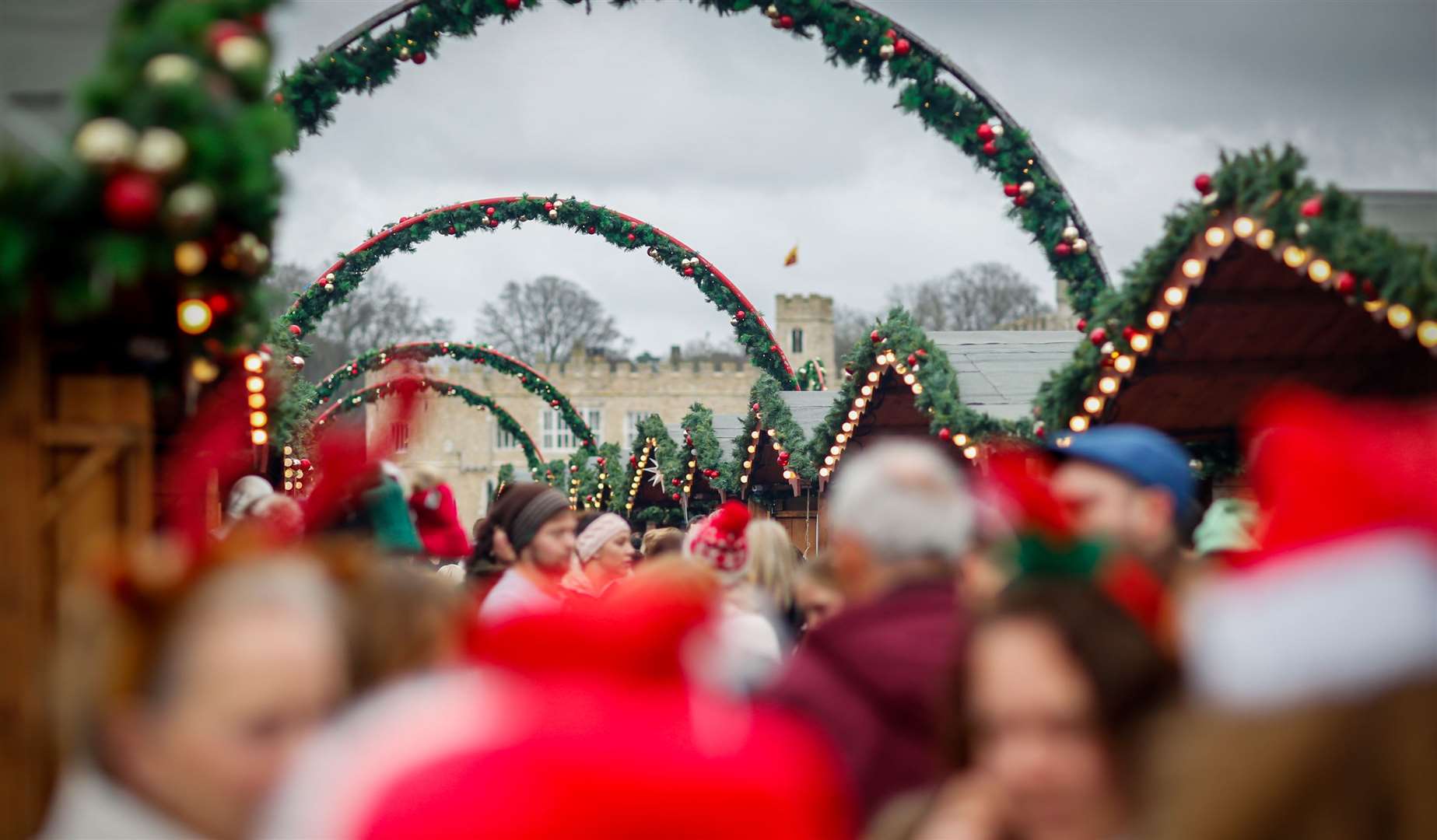Leeds Castle market and decorations in the castle Picture: www.matthewwalkerphotography.com