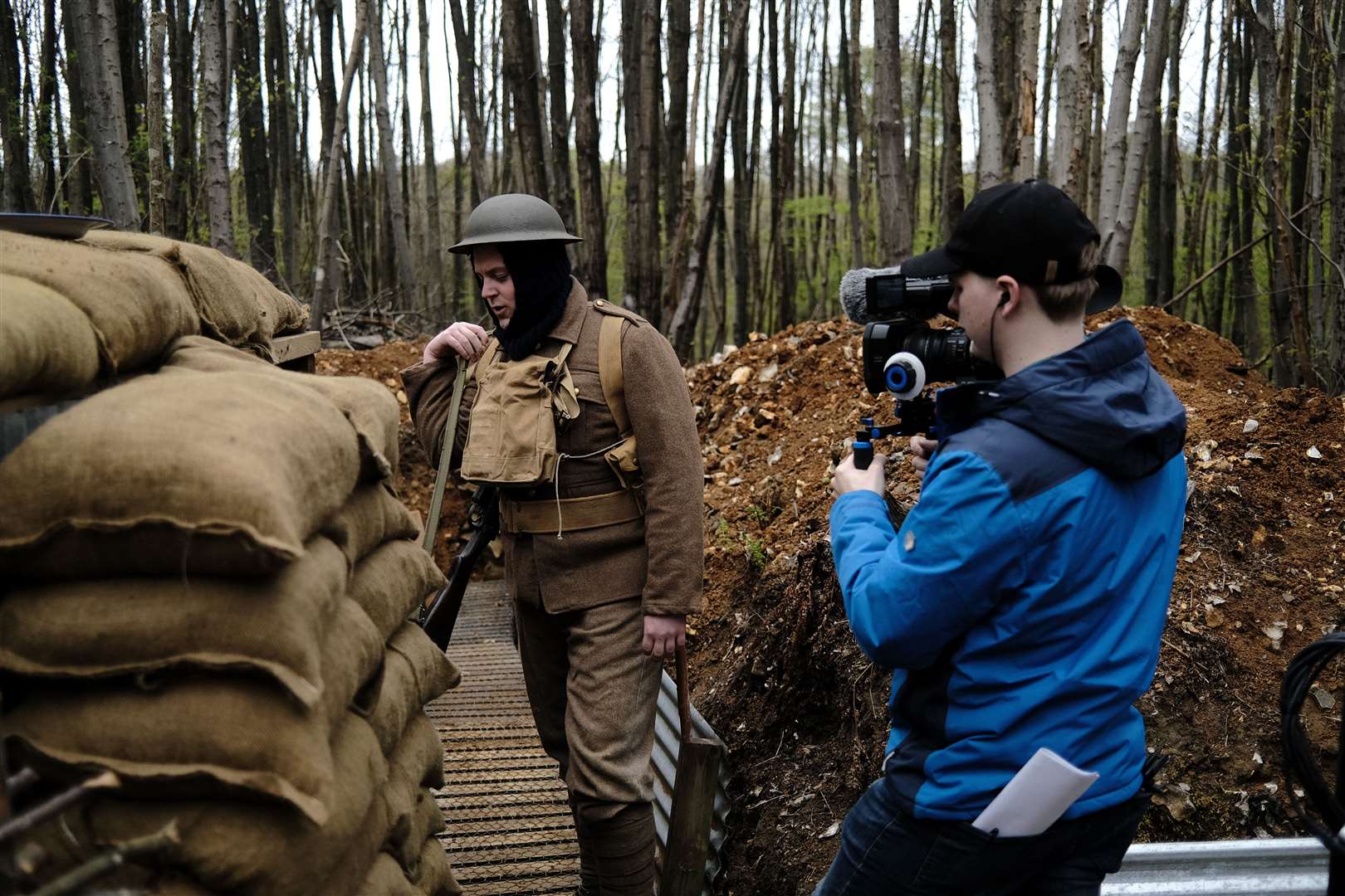 Behind the scenes of Thomas Gardner's debut production, The Fronts of War, which was filmed on site