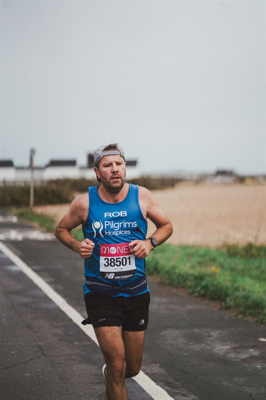 London Marathon 2021: Rob Maynard paces towards the finish line of the virtual marathon (50185468)
