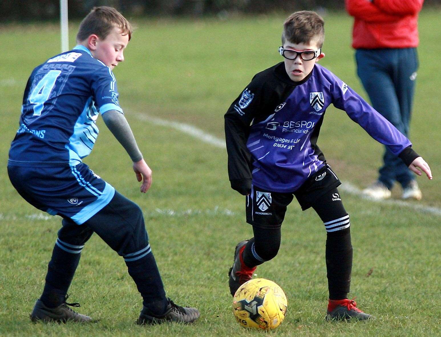 Anchorians Arrows under-12s on the ball against Rochester City under-12s. Picture: Phil Lee FM23056790