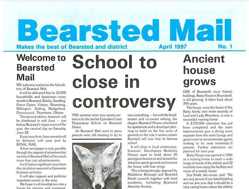 The first edition of the Downs Mail, published in January 1997 Picture: Downs Mail