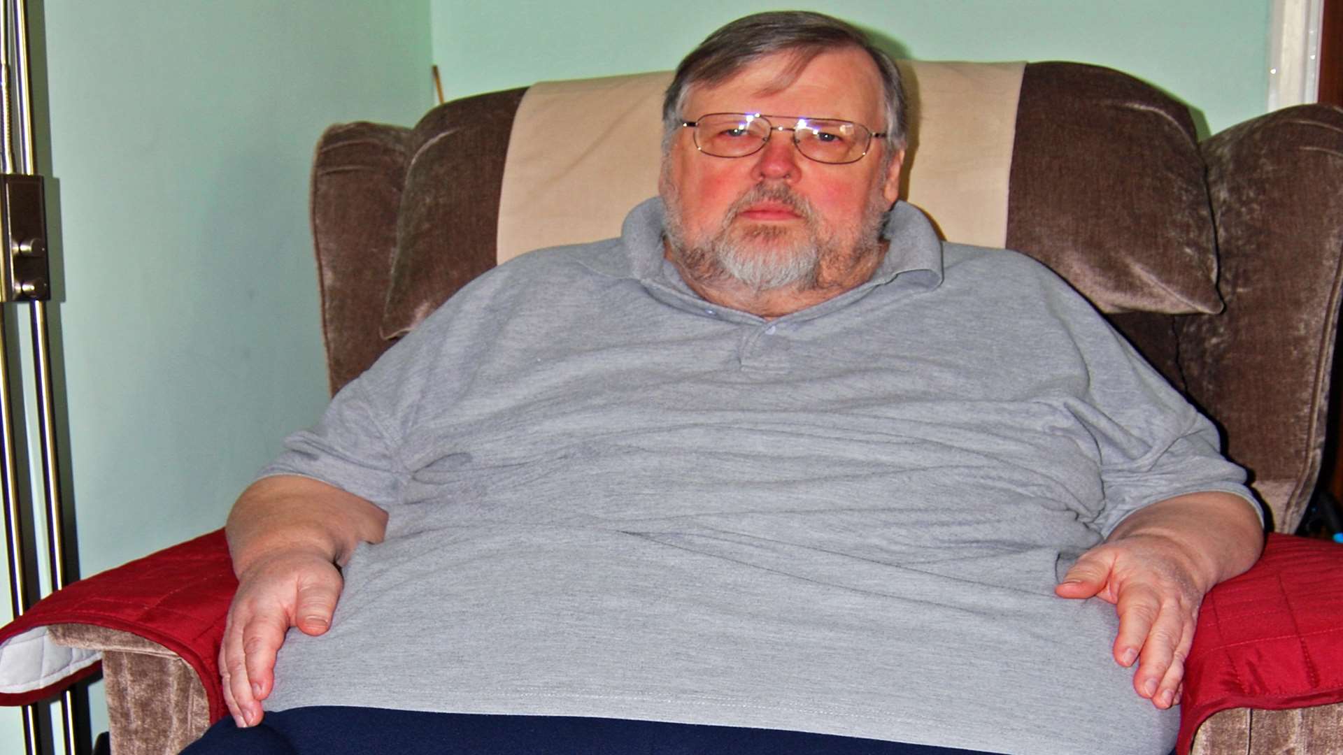 Ian Sandford suffered massive weight gain after a tumour