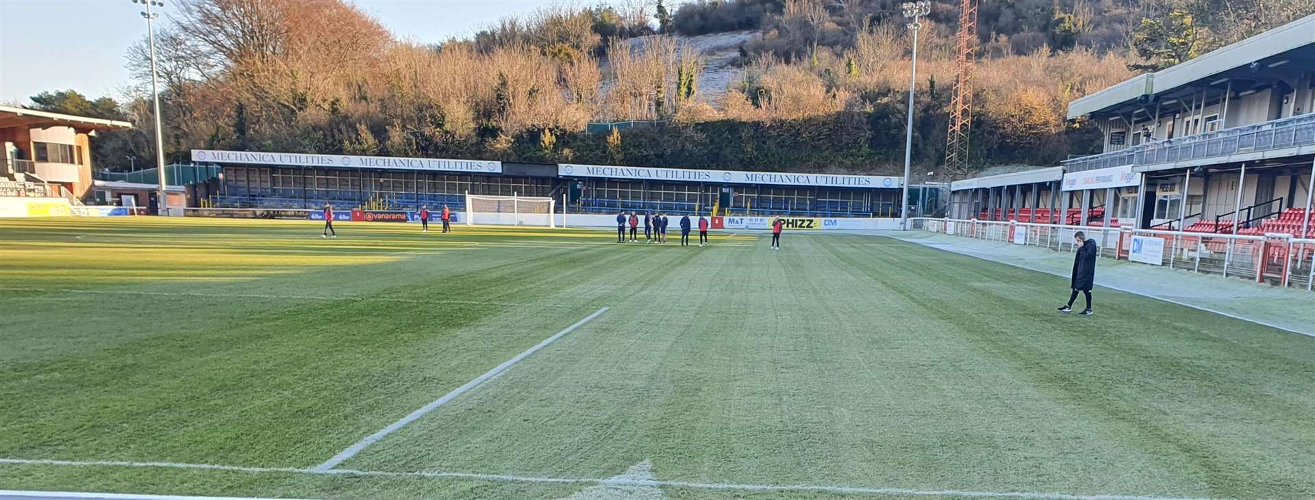Dover's National League South match at home to Worthing was called off due to a frozen pitch