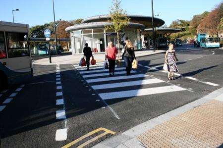 New zebra crossing at Chatham bus station