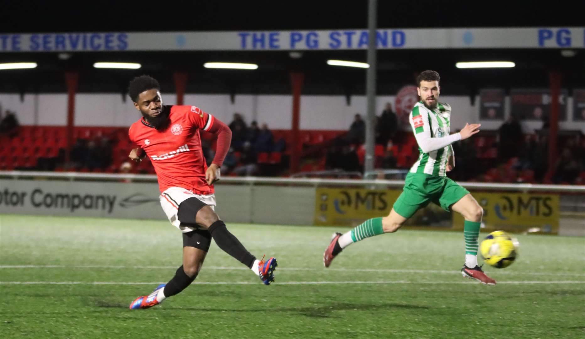 Kareem Isiaka scores for Chatham Town Picture: max.ephotography@outlook.com