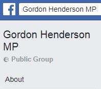 Mr Henderson published the names and addresses of some constituents on his Facebook account