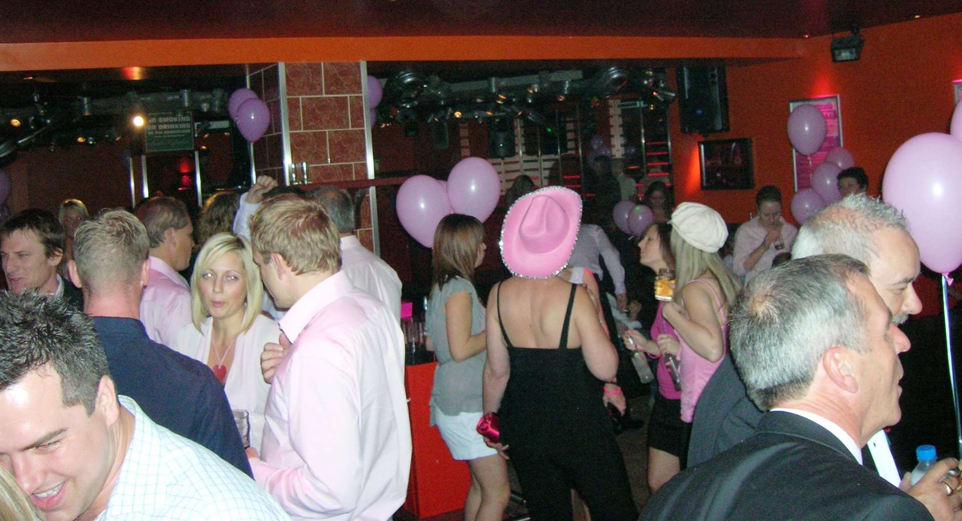 Party goers enjoy the high life at a charity pink party at Franks nightclub in 2006. Picture: Sherill Hawker