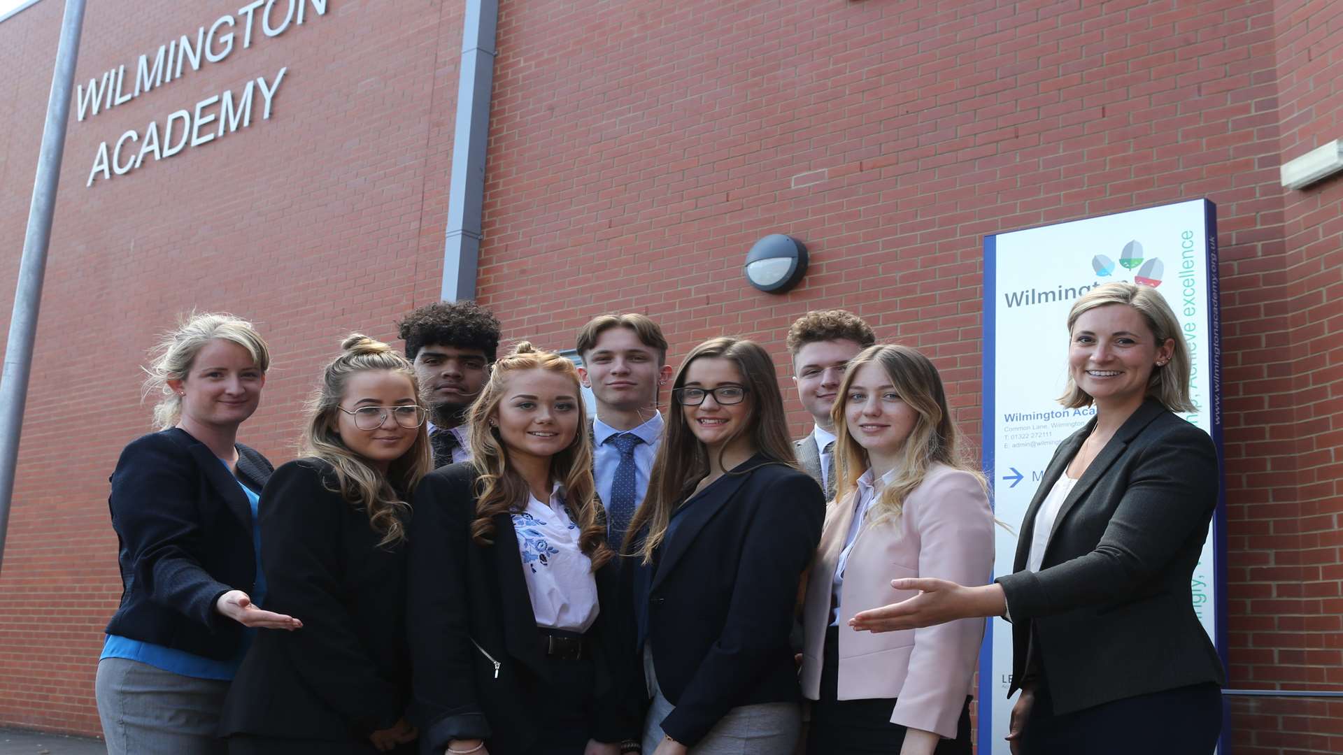 Staff and sixth-formers at Wilmington Academy