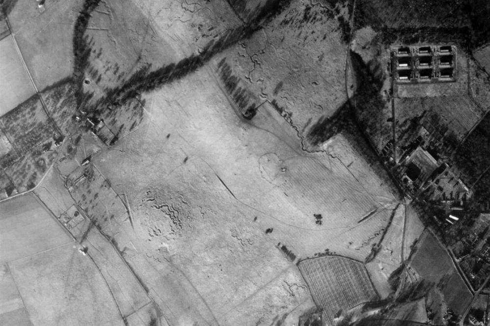 First World War trenches on the Hoo Peninsula taken from the air. Picture: Bryn George