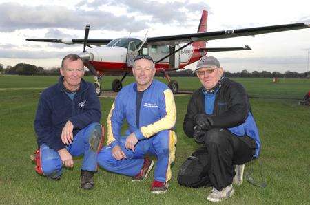 Clem Quinn, Del Hopkins and Bernard Devine carried out CPR in the plane on stricken Dave Coveney