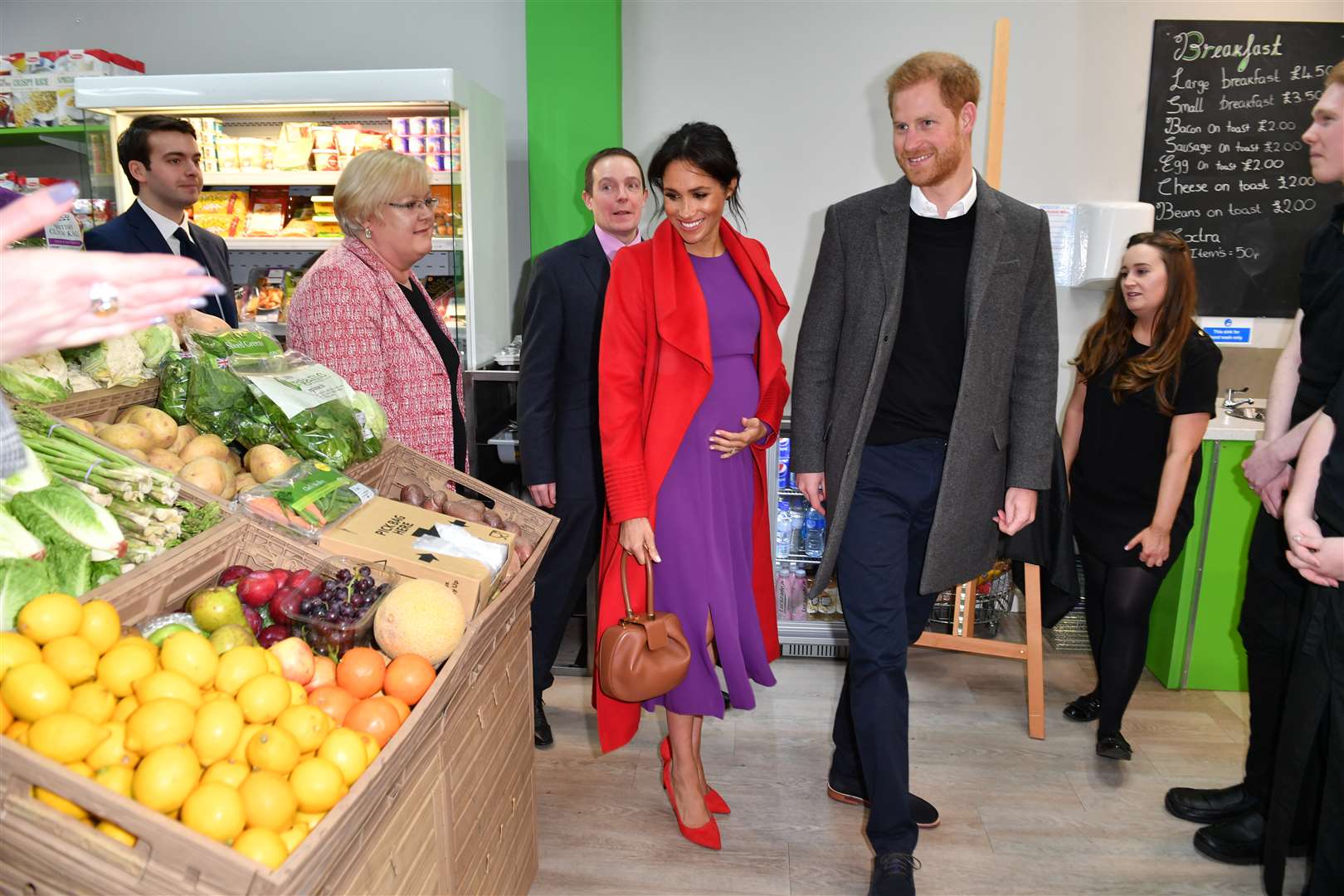 The Duke and Duchess of Sussex officially opening Number 7, a Feeding Birkenhead citizens supermarket and community cafe in January 2019 (Anthony Devlin/PA)