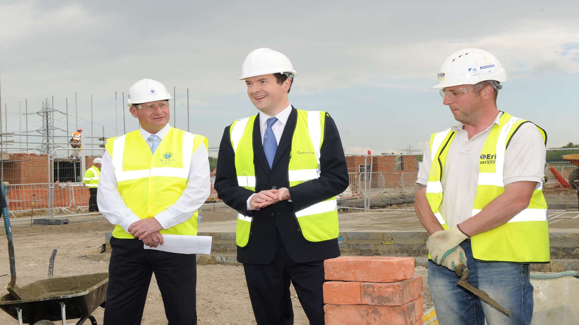 Chancellor George Osborne on a visit to Ebbsfleet in 2014.