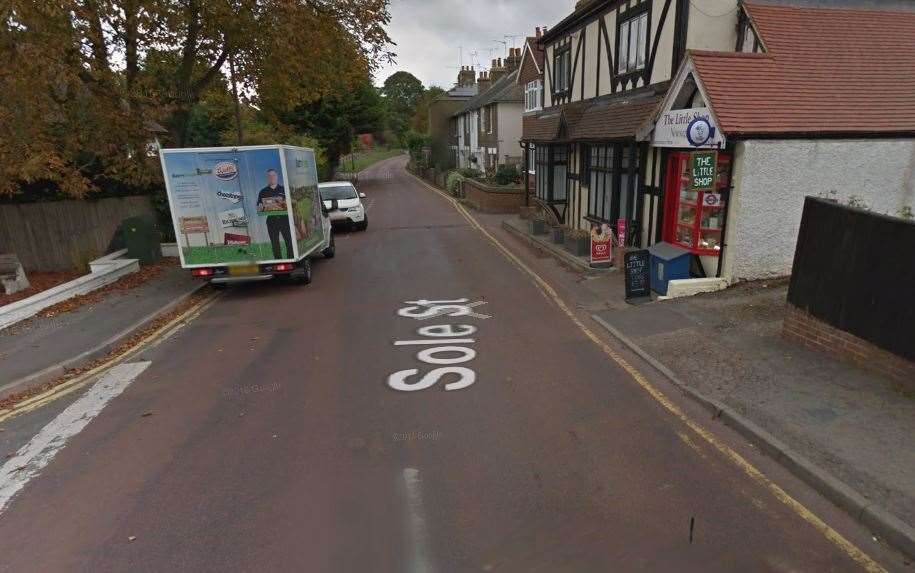 Police were called to Sole Street, Cobham, near Gravesend on Monday. Picture: Google Maps (19959933)