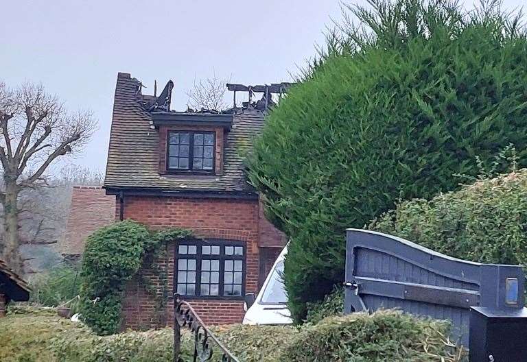 Pictures show aftermath of house fire in Hackington Road, Tyler Hill, near Canterbury 
