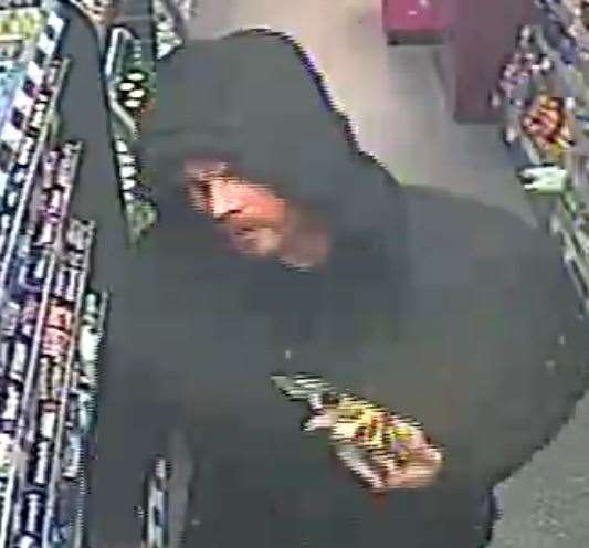Officers would like to speak to the man in these CCTV images. Picture: Kent Police