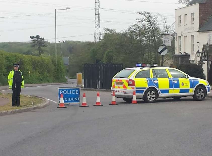 Police closed Roman Road in Canterbury