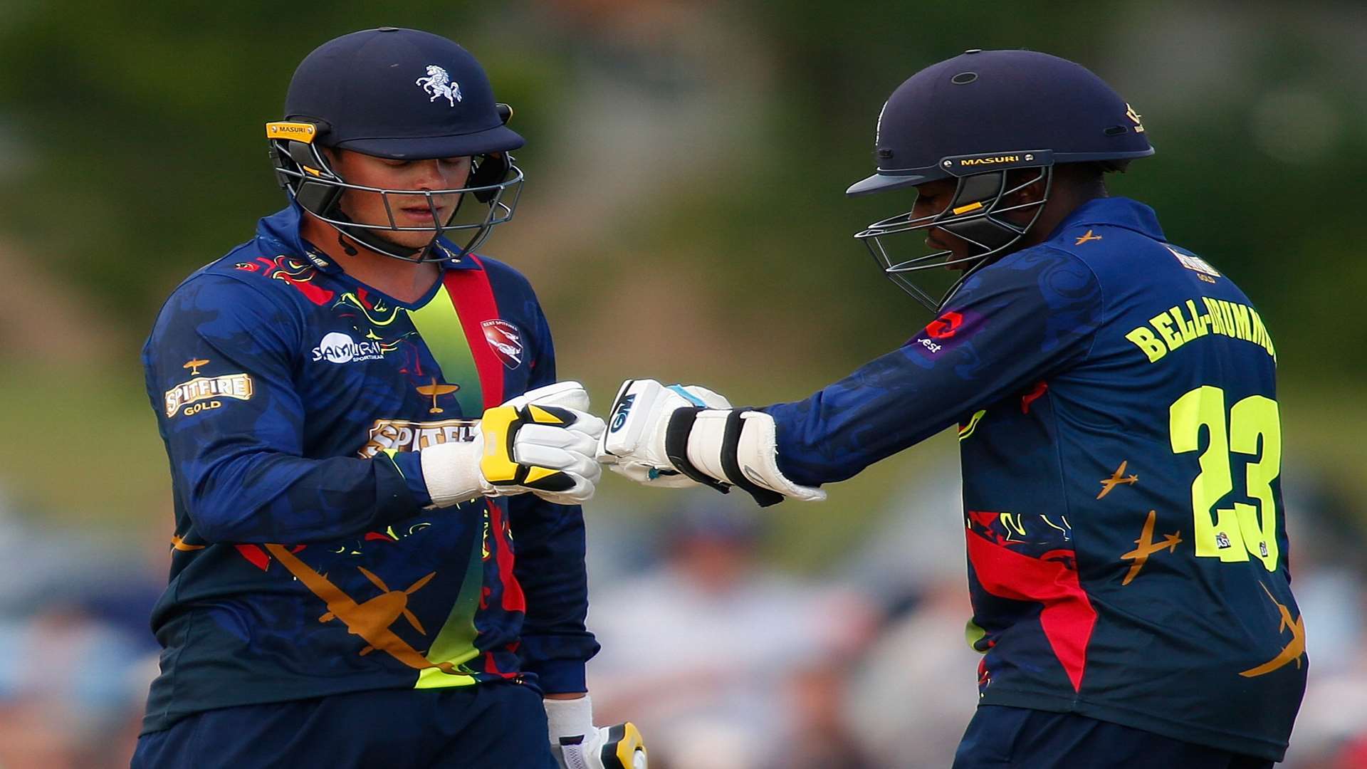 Sam Northeast and Daniel Bell-Drummond helped guide Kent to victory. Picture: Andy Jones