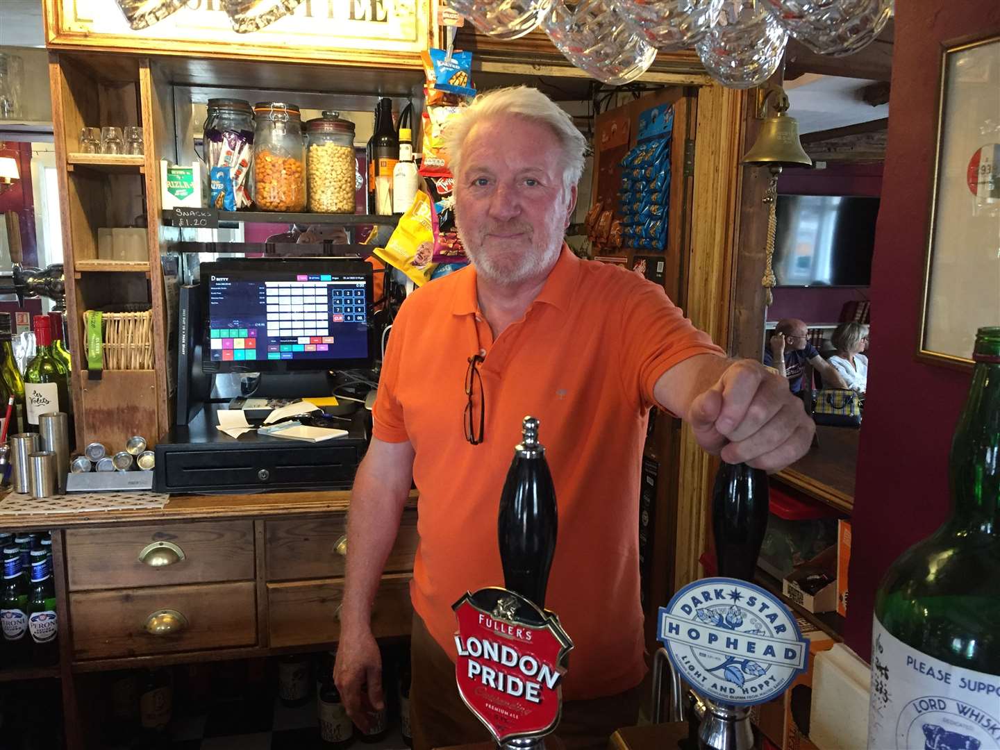 Landlord Jeremy Stirling at the Maidens Head in Wincheap