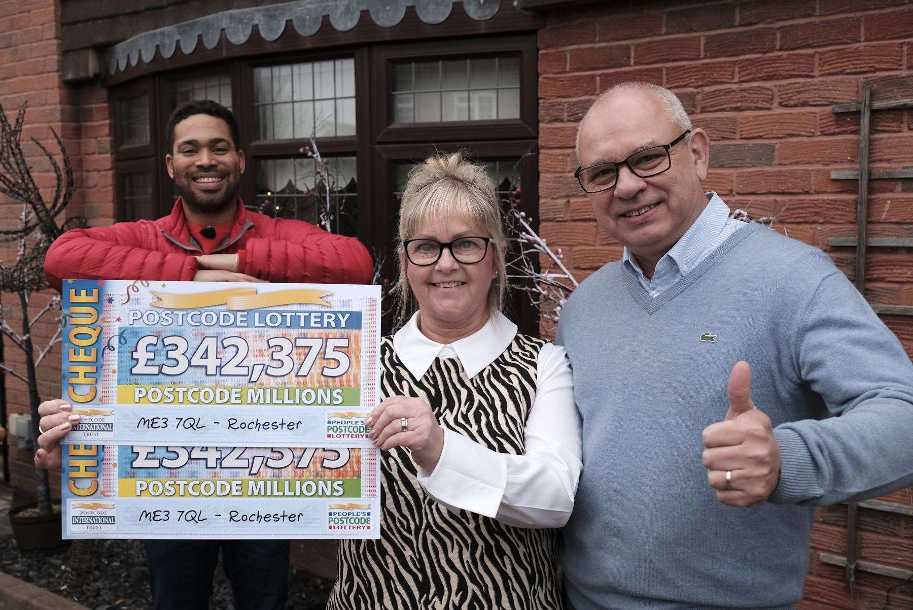 Paul and Alison Laker won £684,750 thanks to playing with two tickets. Picture: People's Postcode Lottery
