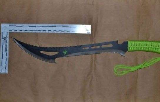 Zombie knives have a serrated edge. Library image: Metropolitan Police