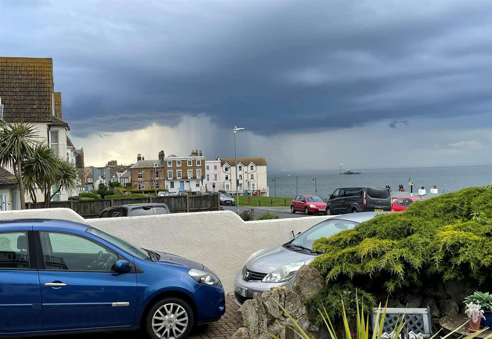 Residents saw the strom coming in across the horizion. Picture: Jeanne Hildrew