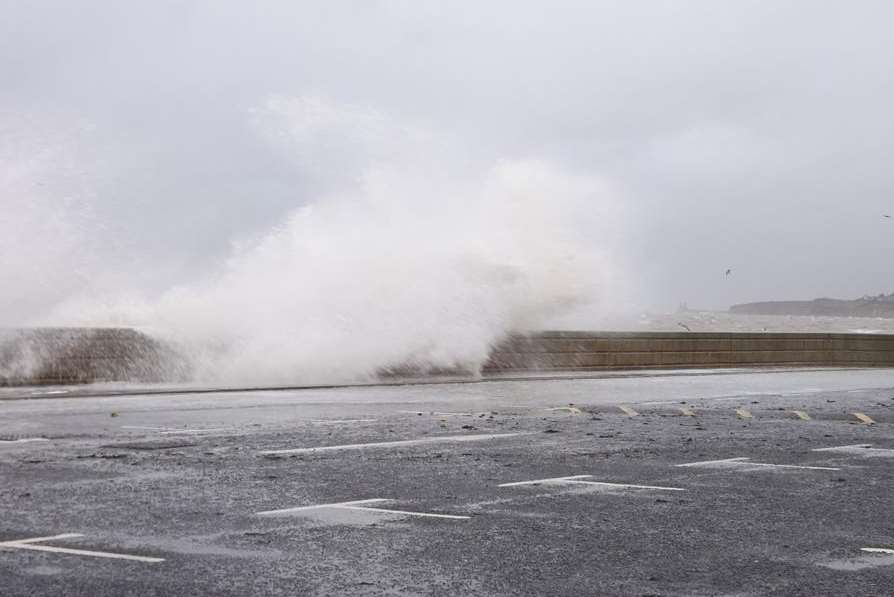 Waves battered Herne Bay seafront last year (photo: Colin Miles)