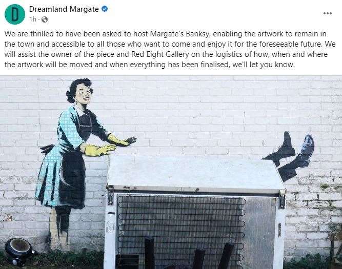 Dreamland's announcement that it is to look after Banksy's artwork Valentine Day Mascara
