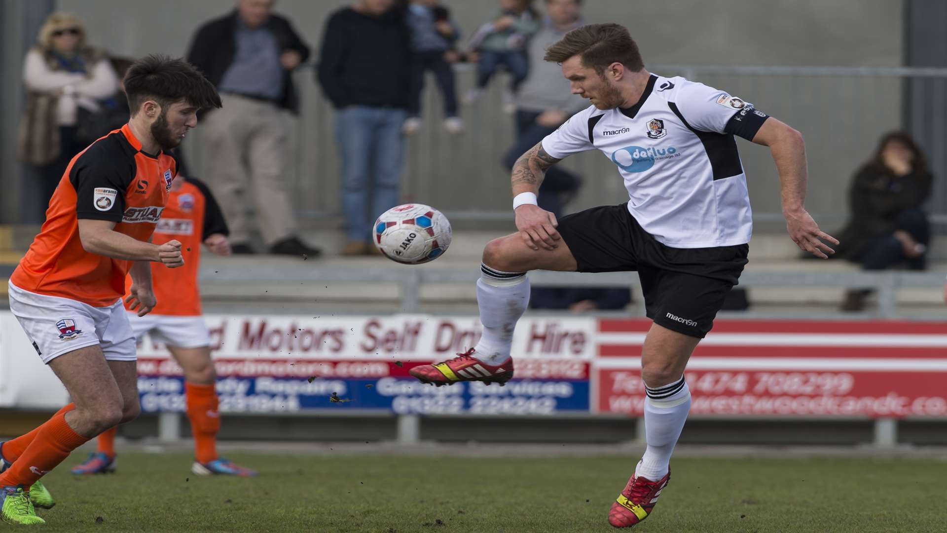 Elliot Bradbrook scored Dartford's equaliser from the penalty spot Picture: Andy Payton