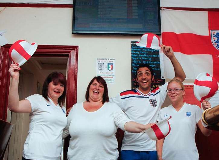 Heights of Alma landlady Rachel Hinton with staff Lisa Norton, Mick Wohlman and Amie Harrison