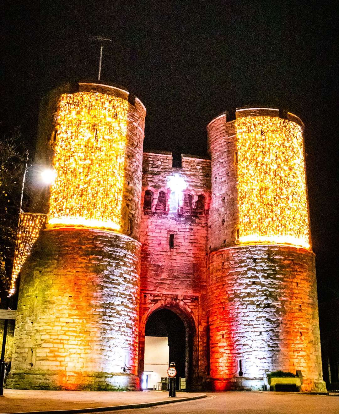 Christmas lights in Canterbury by Canterbury BID