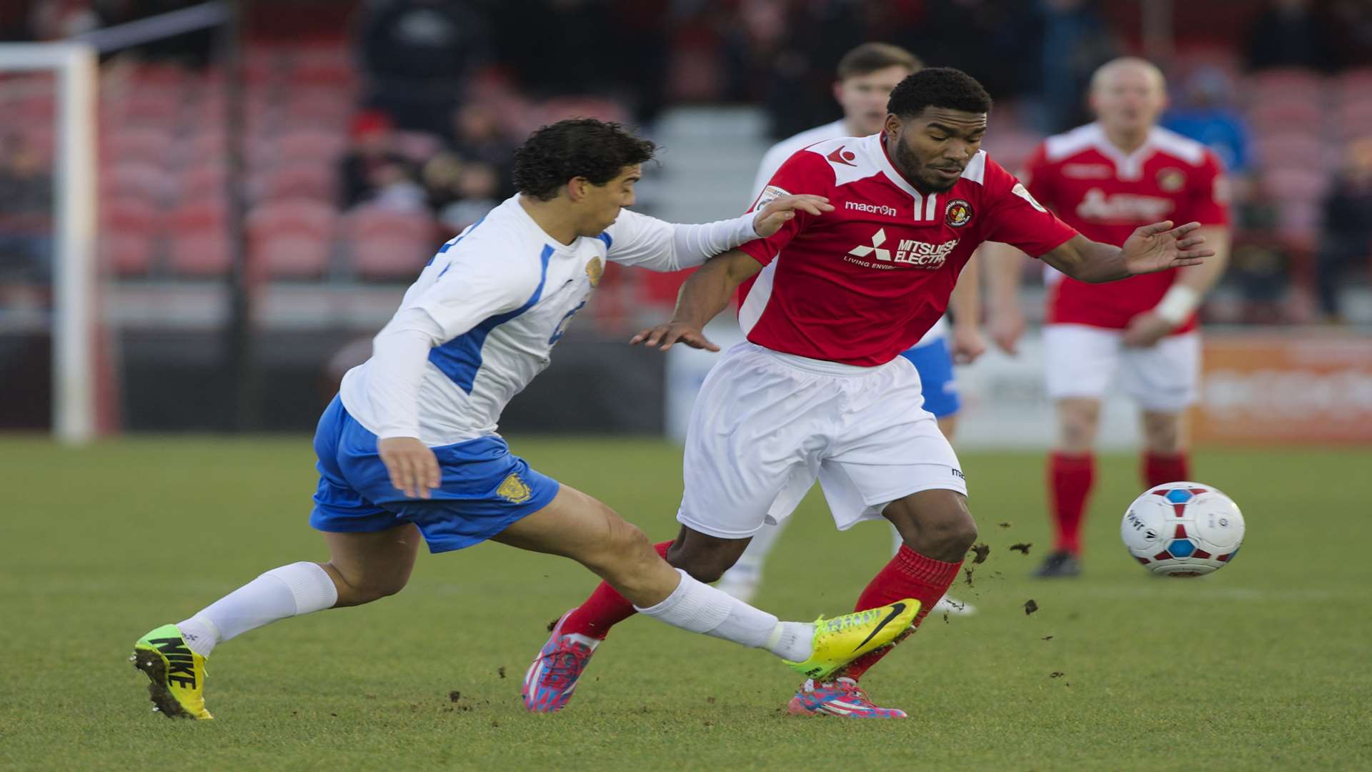 Tyrone Marsh in action for Ebbsfleet against Basingstoke Picture: Andy Payton