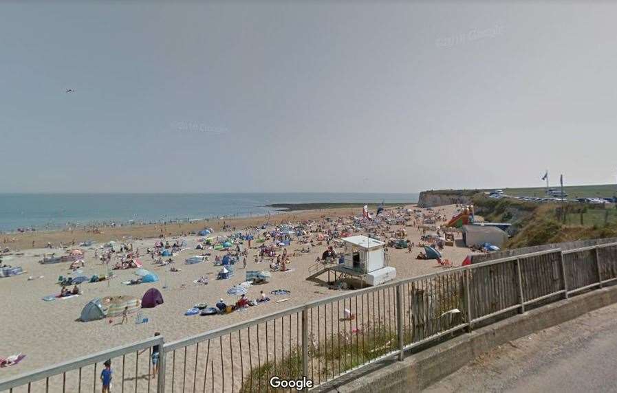 The helicopter is dealing with a serious incident near Joss Bay, Broadstairs. Picture: Google Street View