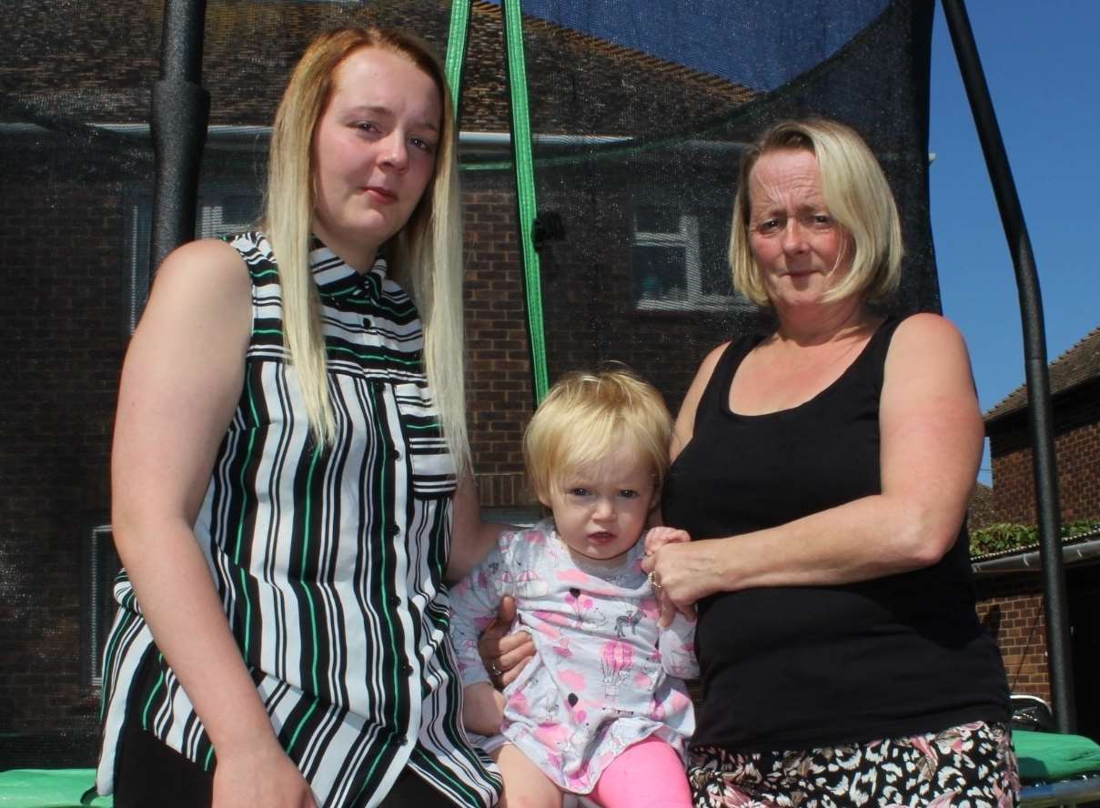 Sheppey toddler Dolly-Rose Gordon was left in agony