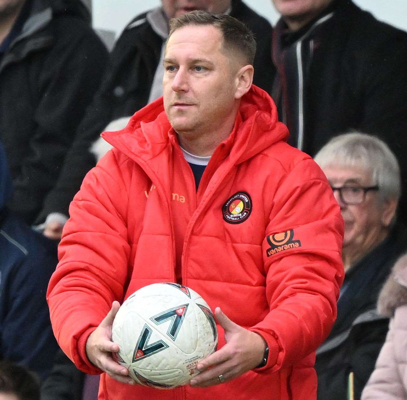 Ebbsfleet boss Dennis Kutrieb wants his players to keep their cool in the face of provocation. Picture: Keith Gillard