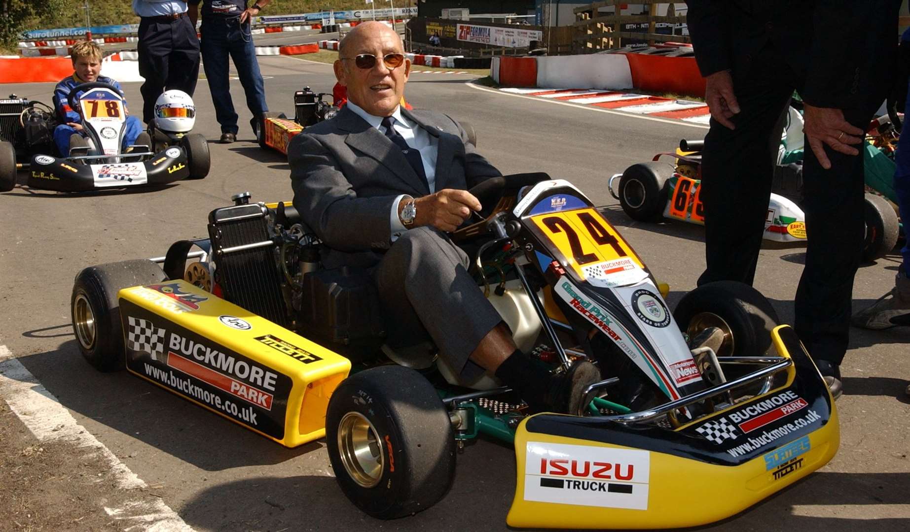 During the opening of Buckmore's clubhouse in 2003, Sir Stirling Moss said if the infrastructure could handle it, he would like to see the British Grand Prix at Brands Hatch. Picture: Jim Rantell