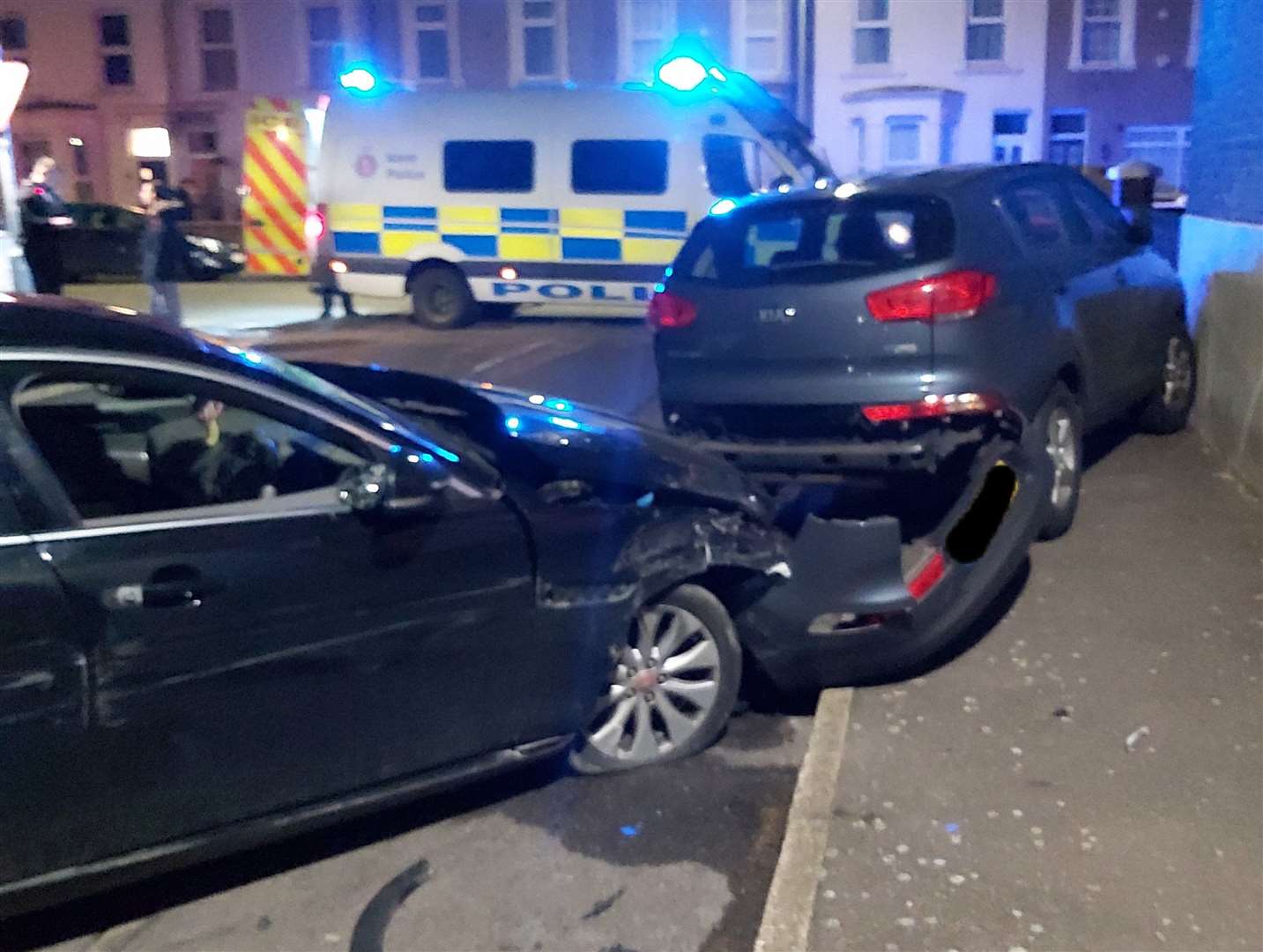 A man was arrested after a collision in Sheerness