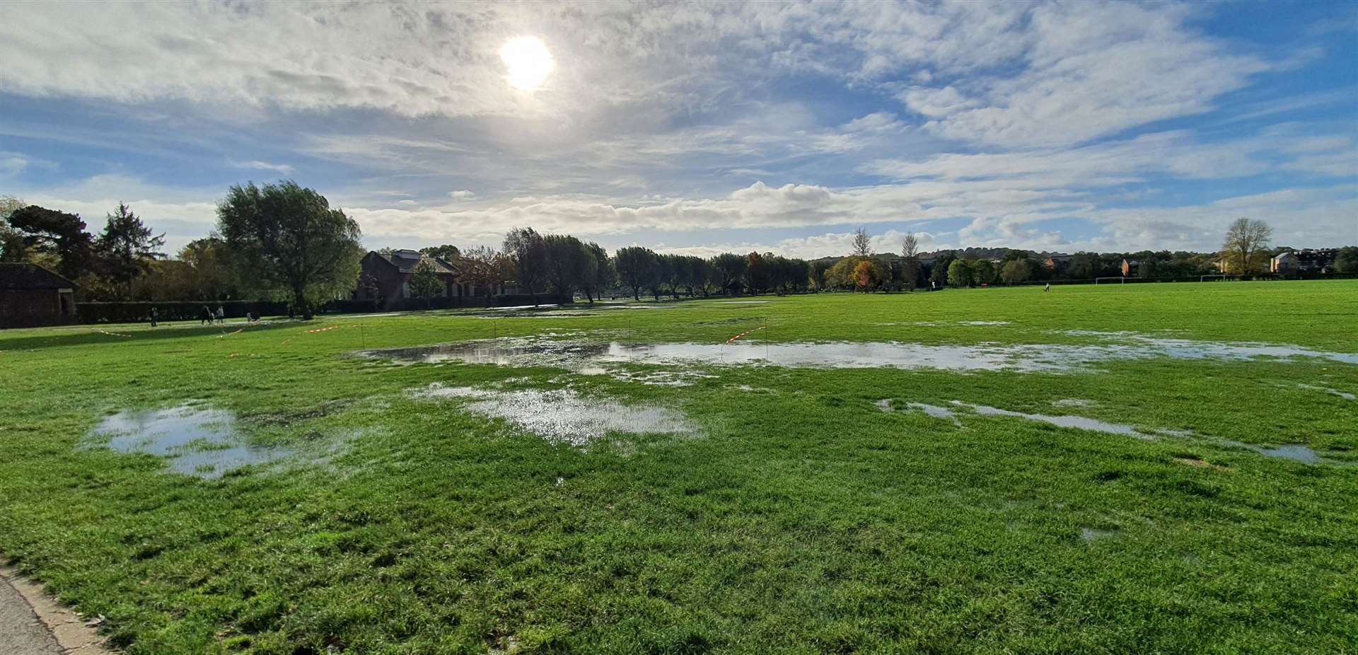 Tonbridge Park was flooded causing the fireworks display to be cancelled tonight. Picture: Tonbridge Round Table