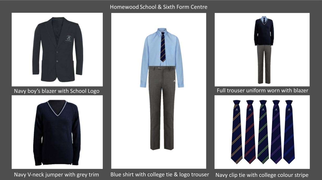 The design for the new boy's uniform