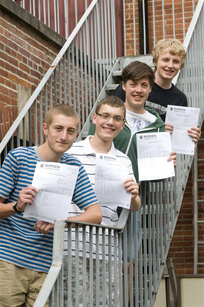 Borden Grammar School's Samuel O'Sullivan, Ryan Spooner, Matthew Woodhill and Robert Cooper.