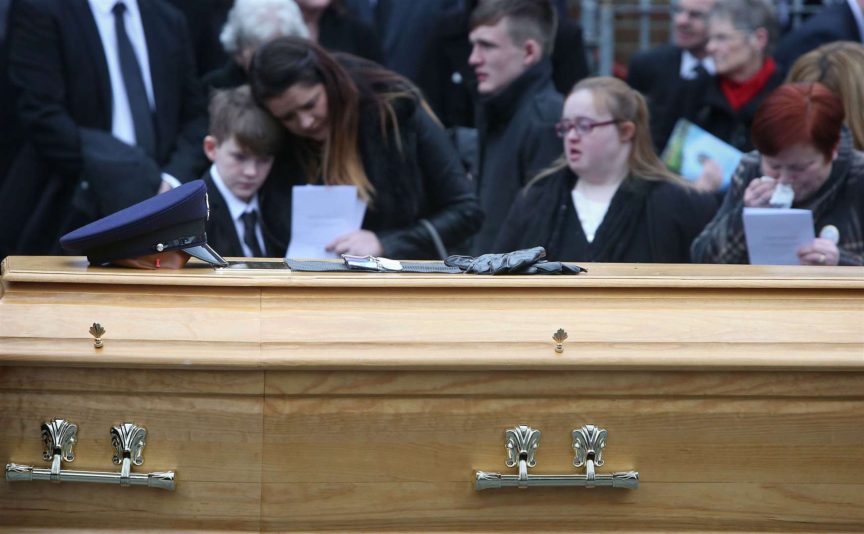 The judge read witness statements from Adrian Ismay’s widow, Sharon, and two of his daughters before sentencing Christopher Robinson (Brian Lawless/PA)