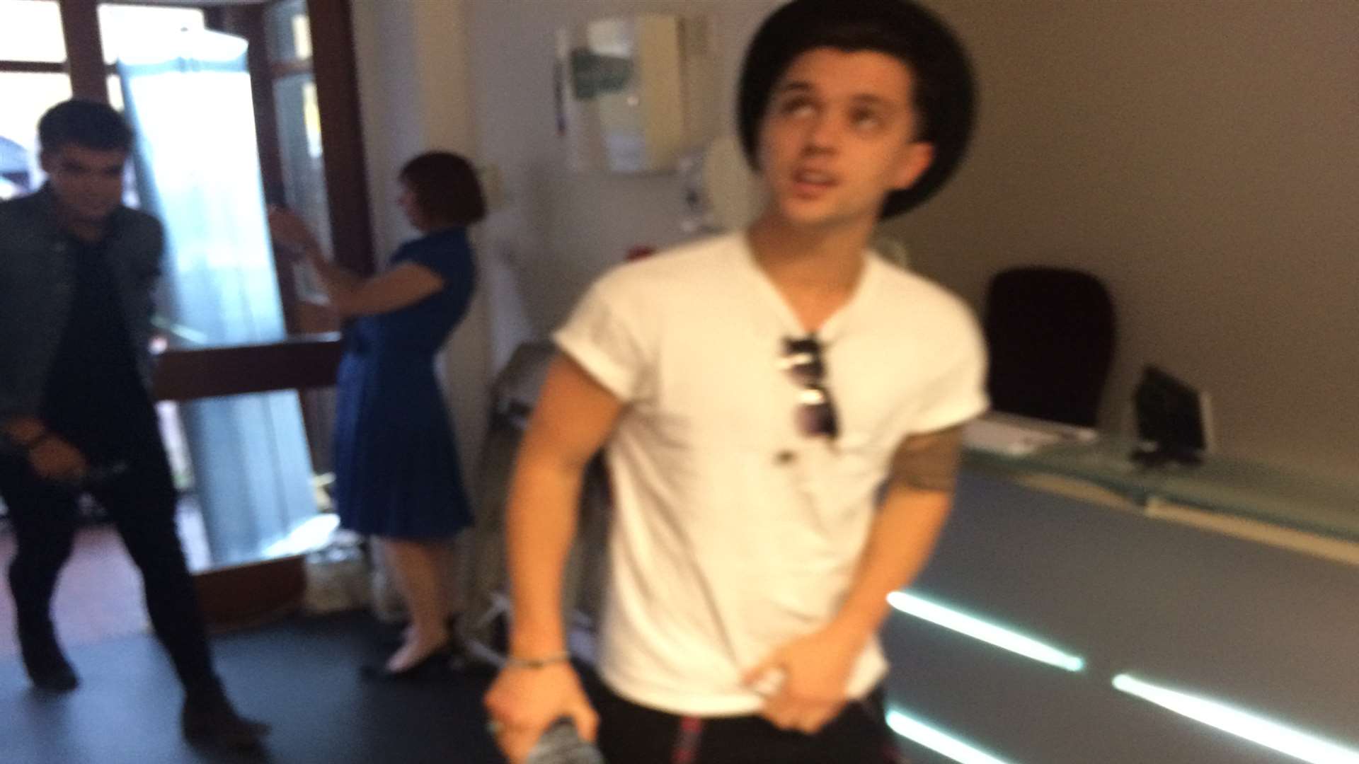 JJ heads into the kmfm office for an interview with Olivia Jones