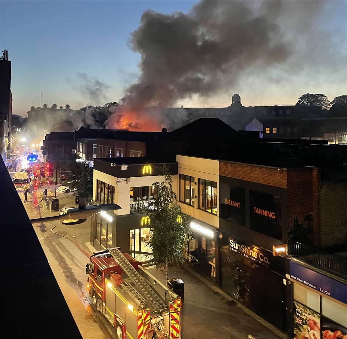 Fire takes hold in Mu Mu bar in Maidstone Picture credit: Steve Gibbs