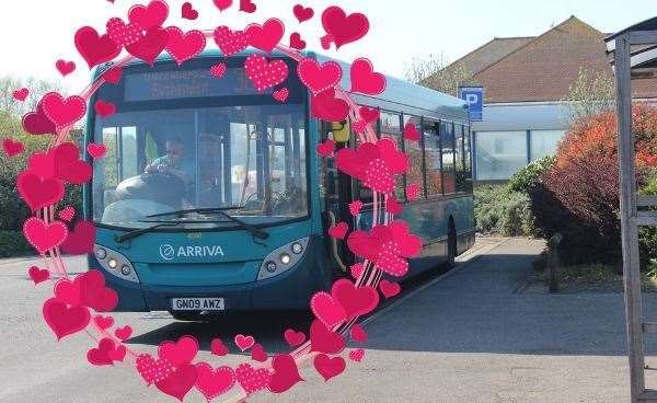 One lucky couple will get a ride on the love bus