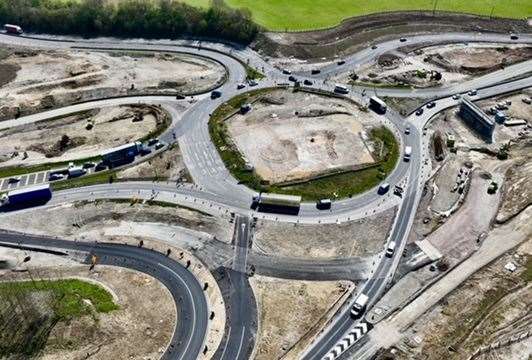 The Stockbury roundabout from above. Picture: Philip Drew