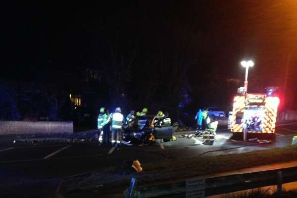 The scene of the crash on Christmas Day. Picture: Jay Thurston