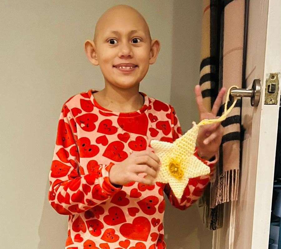 Maya, 10, is set to have her end of treatment scan on April 17